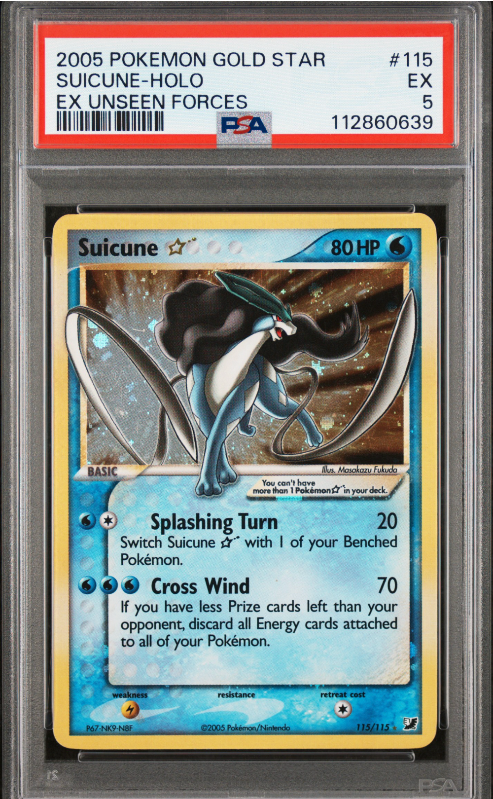 PSA 5 2005 SUICUNE GOLD STAR (115/115)