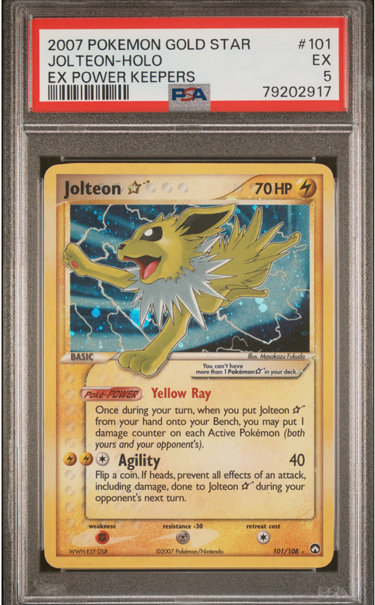 PSA 5 2007 JOLTEON GOLD STAR (101/108)