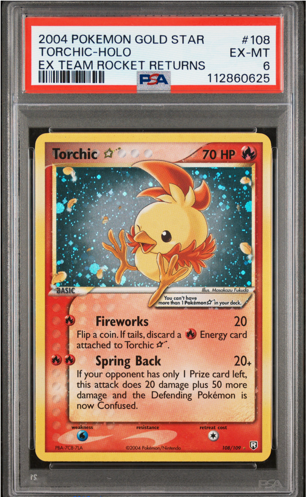 PSA 6 2004 TORHIC GOLD STAR (108/109)