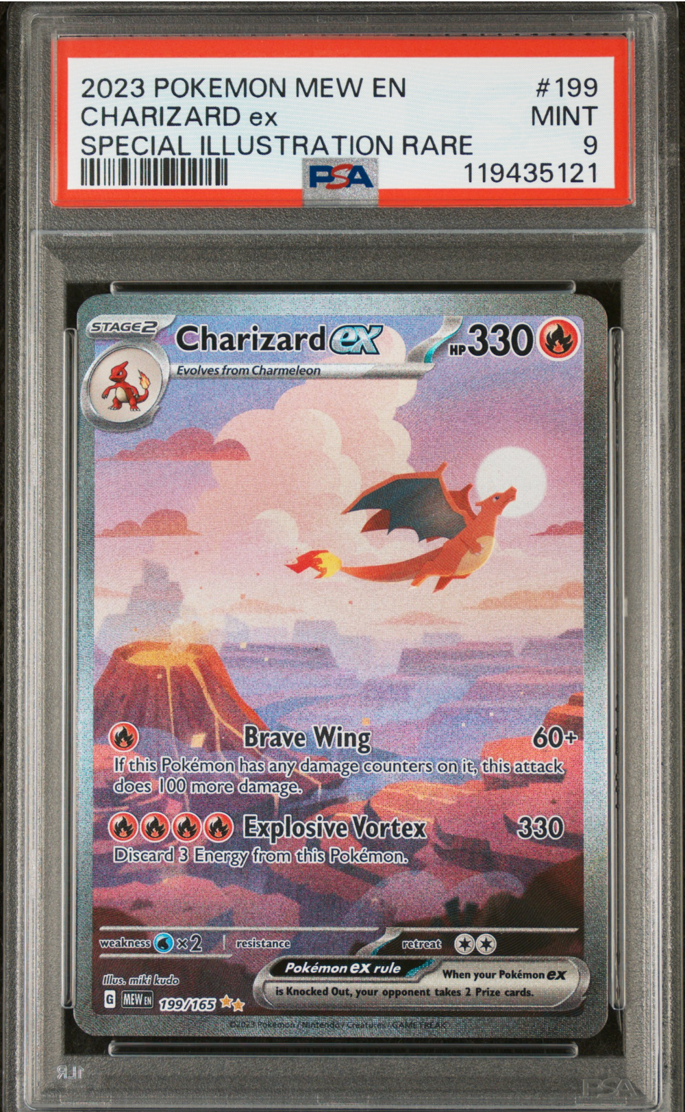 PSA 9 2023 CHARIZARD EX (199/165)