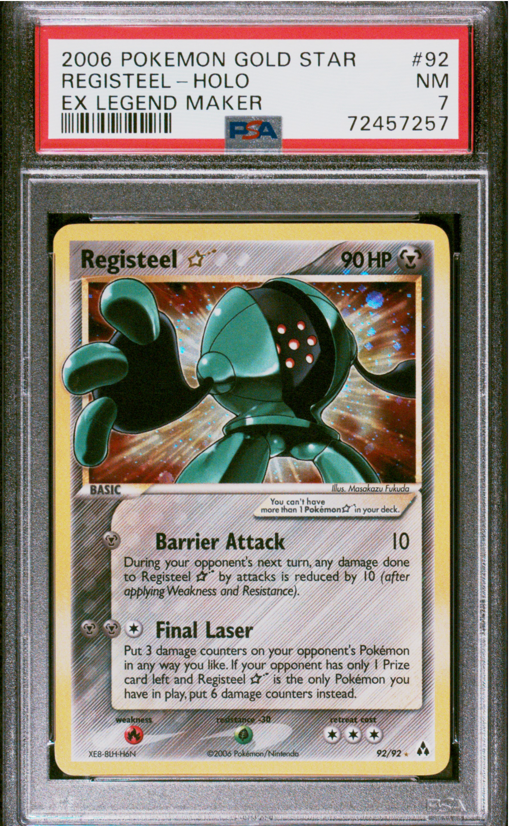 PSA 7 2006 REGISTEEL GOLD STAR (92/92)