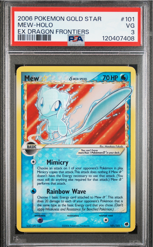 PSA 3 2006 MEW GOLD STAR (101/101)