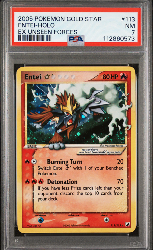 PSA 7 2005 ENTEI GOLD STAR (113/115)