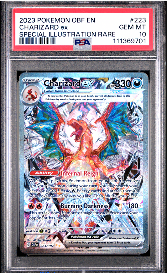PSA 10 2023 CHARIZARD EX (223/197)