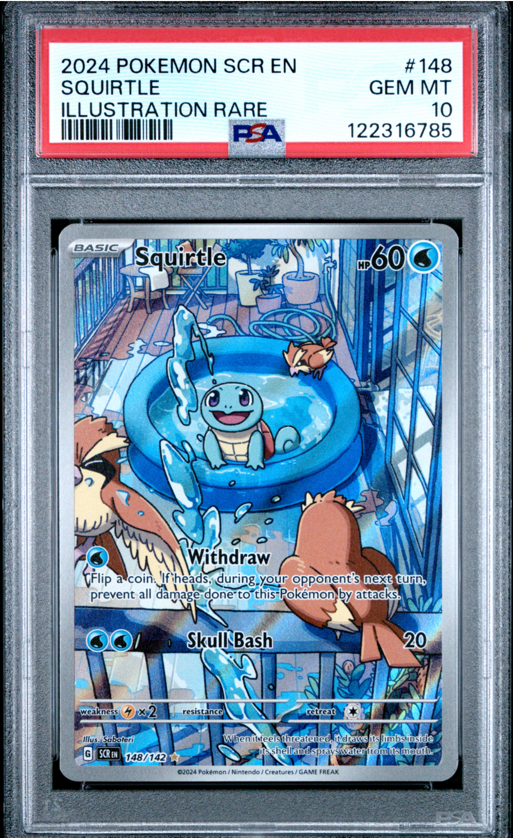 PSA 10 2024 SQUIRTLE (148/142)