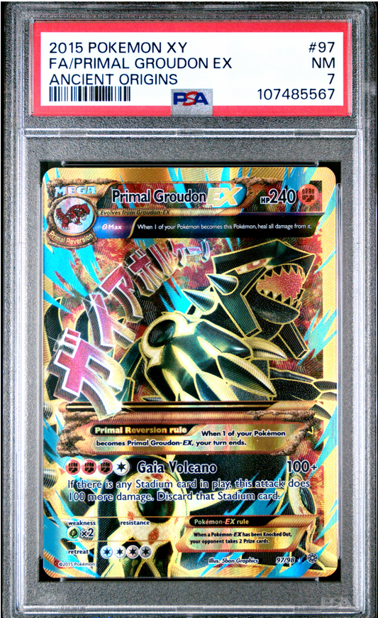 PSA 7 2015 PRIMAL GROUDON EX (97/98)