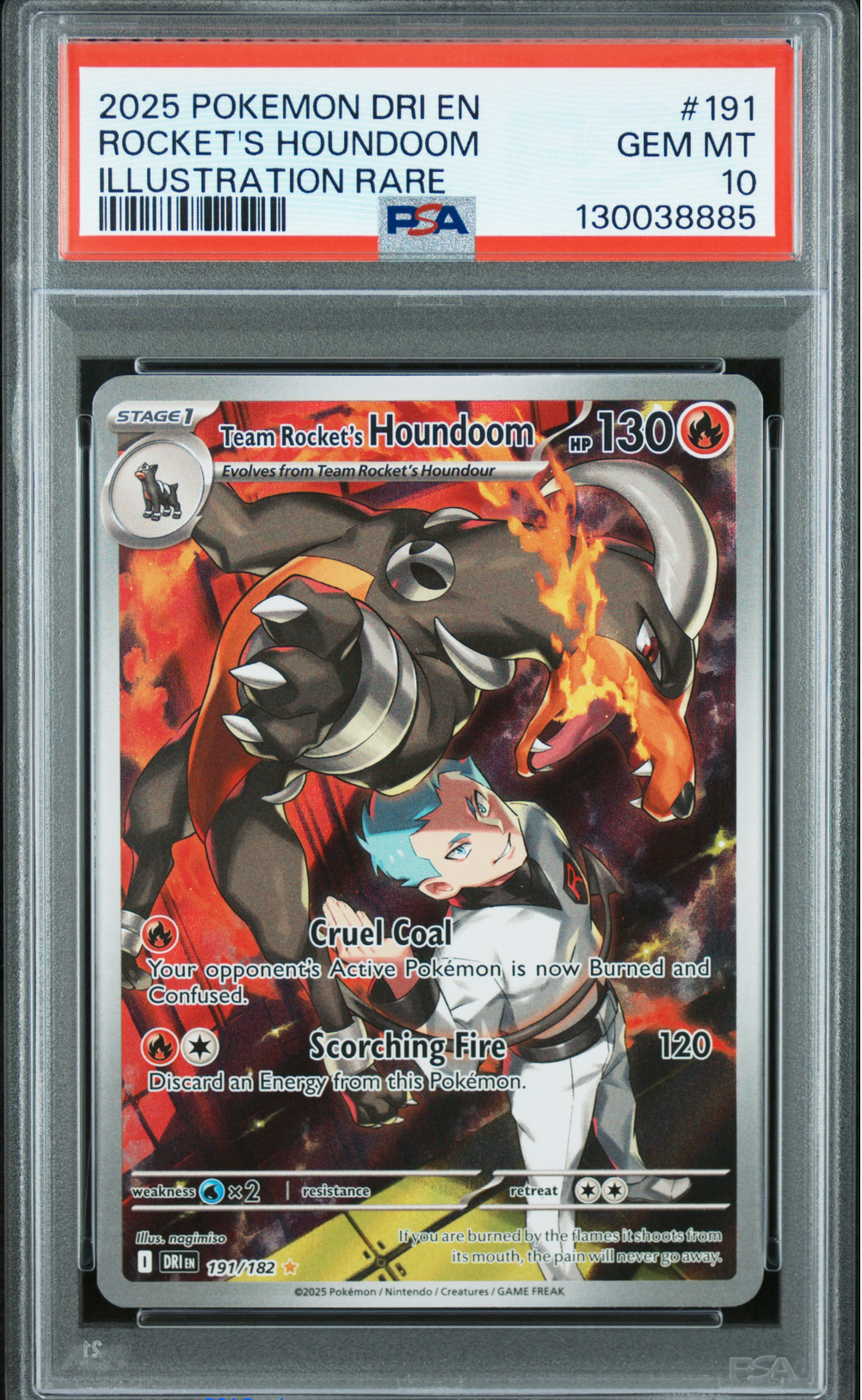 PSA 10 2025 ROCKET'S HOUNDOOM (191/182)