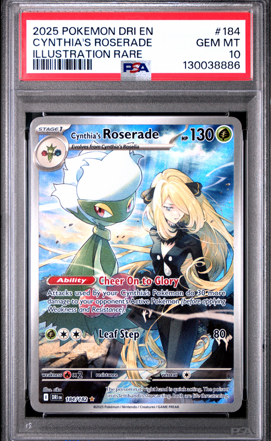 PSA 10 2025 CYNTHIA'S ROSERADE (184/182)