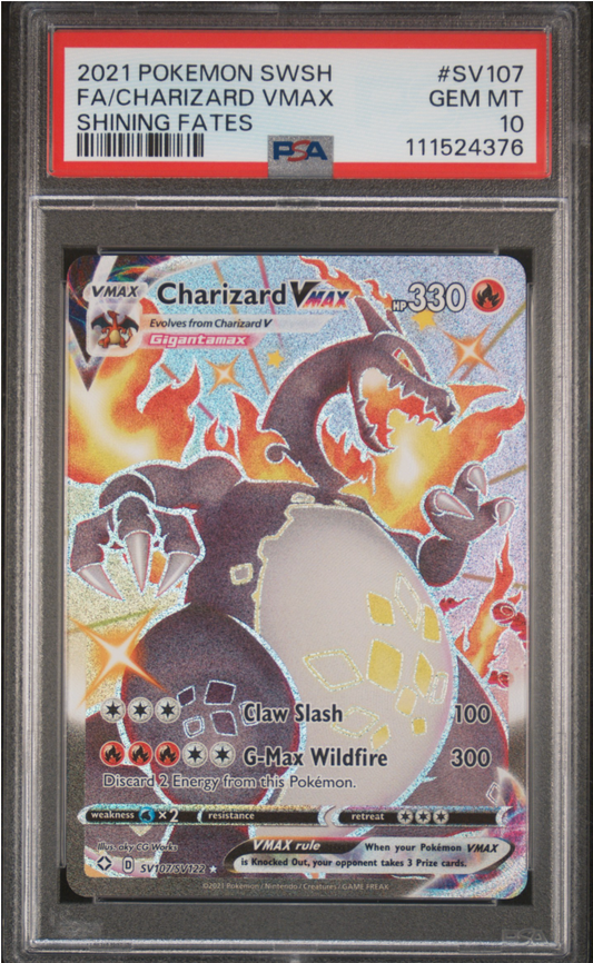 PSA 10 2021 CHARIZARD VMAX (SV107/SV122)
