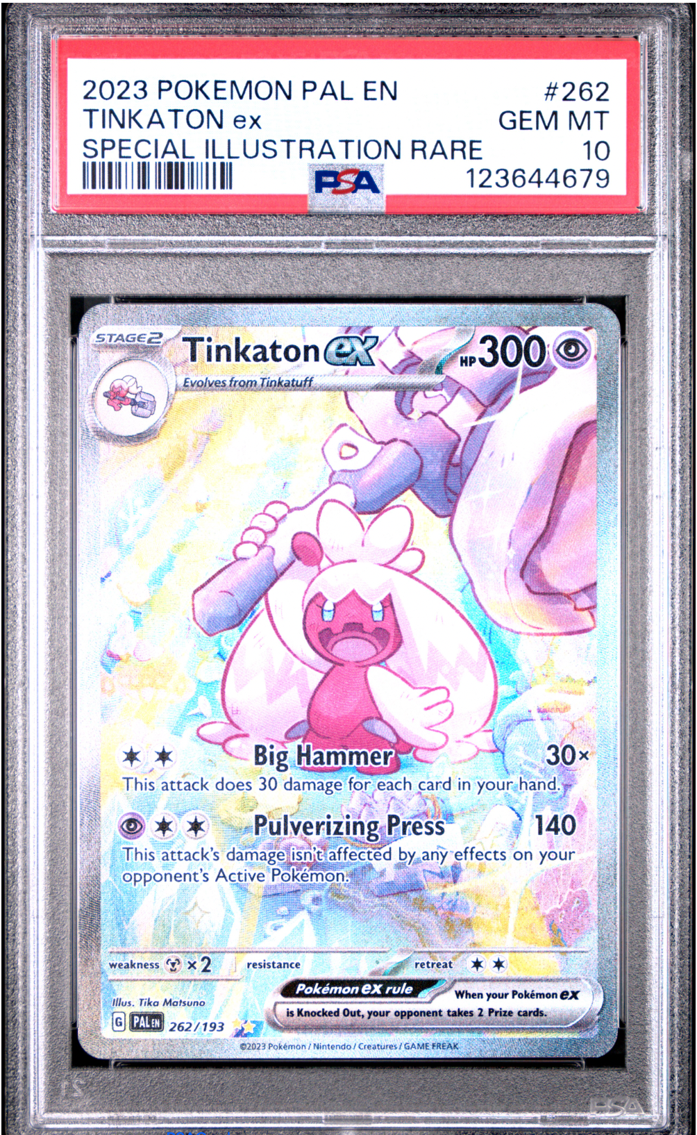 PSA 10 2023 TINKATON EX (262/193)