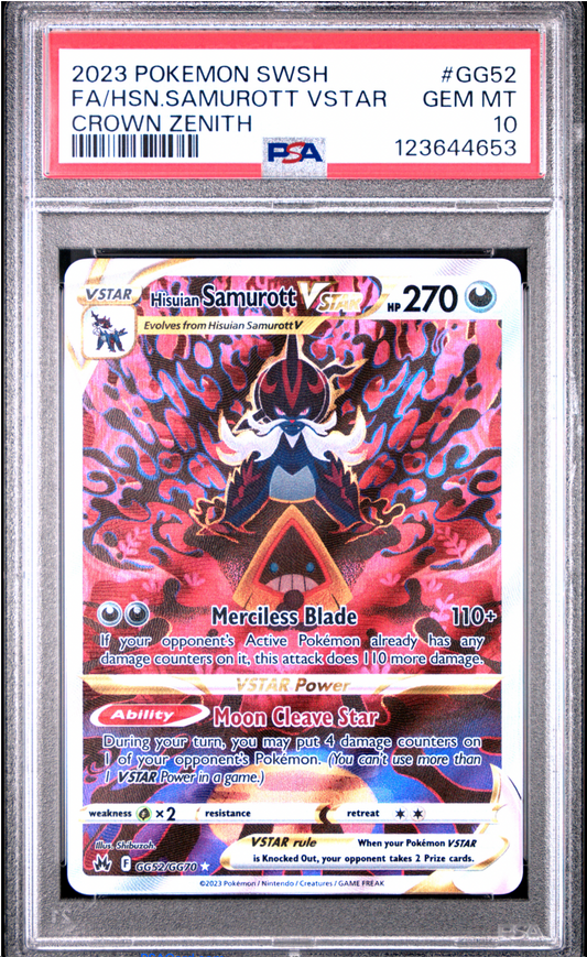 PSA 10 2023 HISUIAN SAMUROTT VSTAR (GG52/GG70)