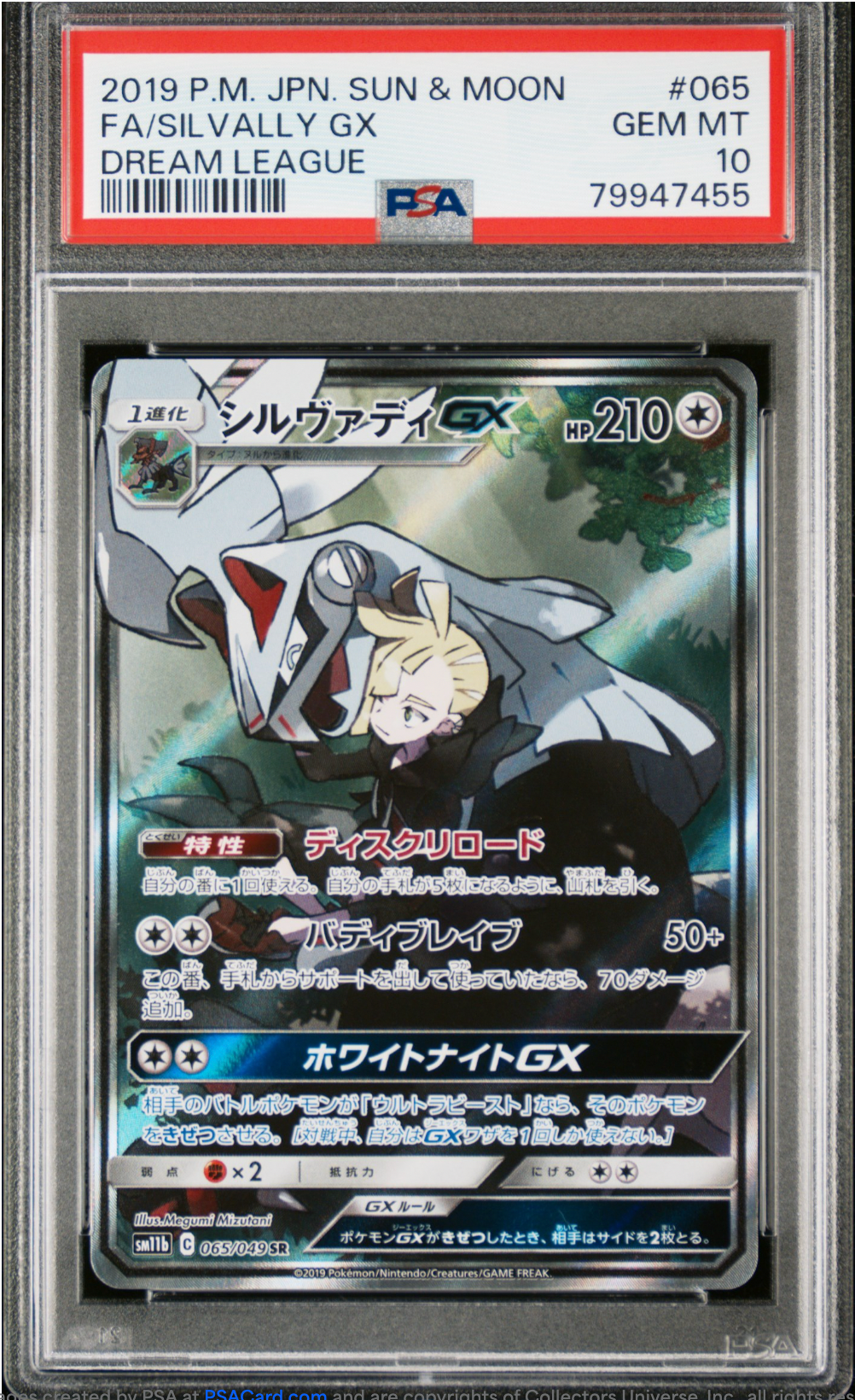 PSA 10 2019 SILVALLY GX (065/049)