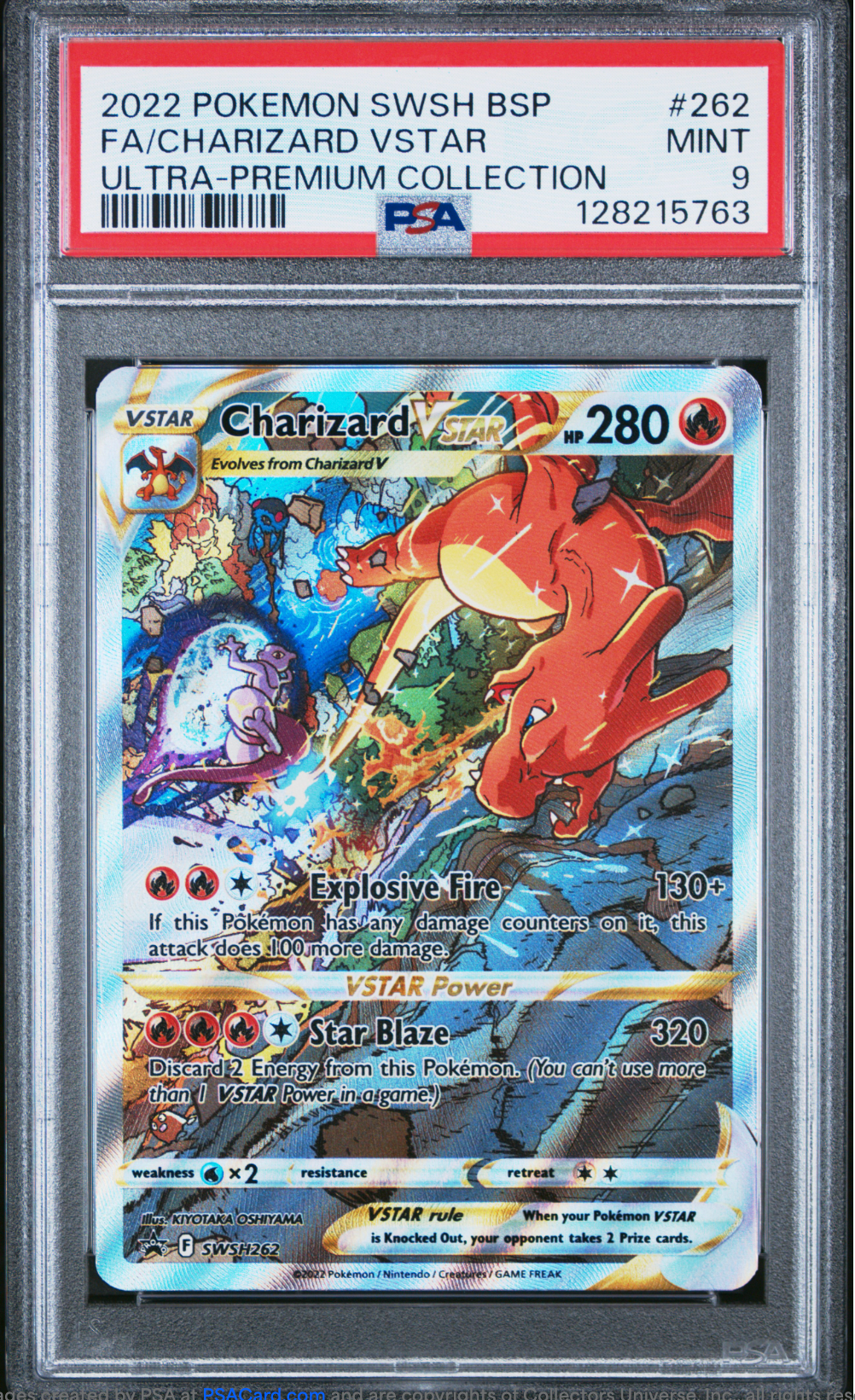 PSA 9 2022 CHARIZARD VSTAR (SWSH262)
