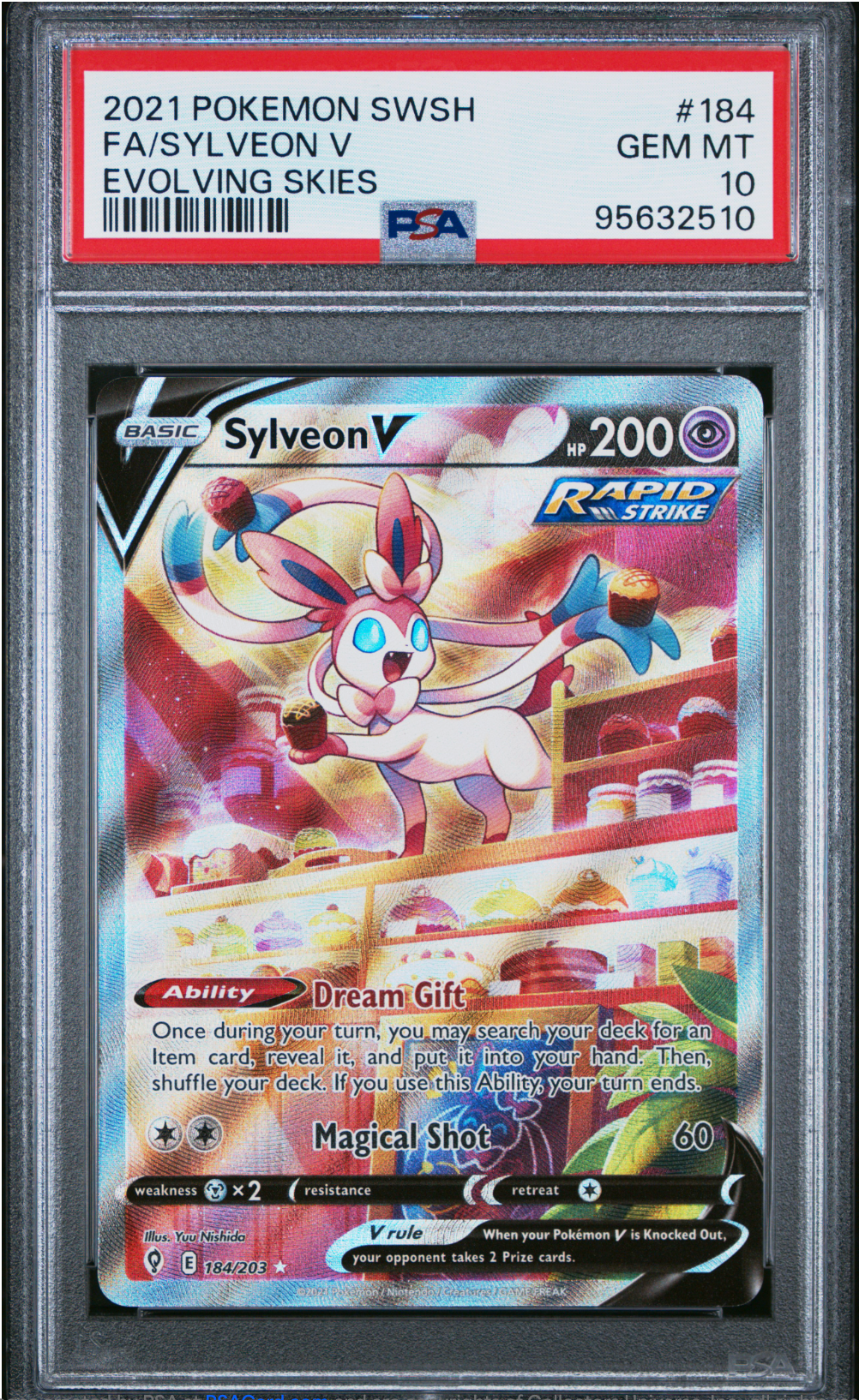 PSA 10 2021 SYLVEON V (184/203)