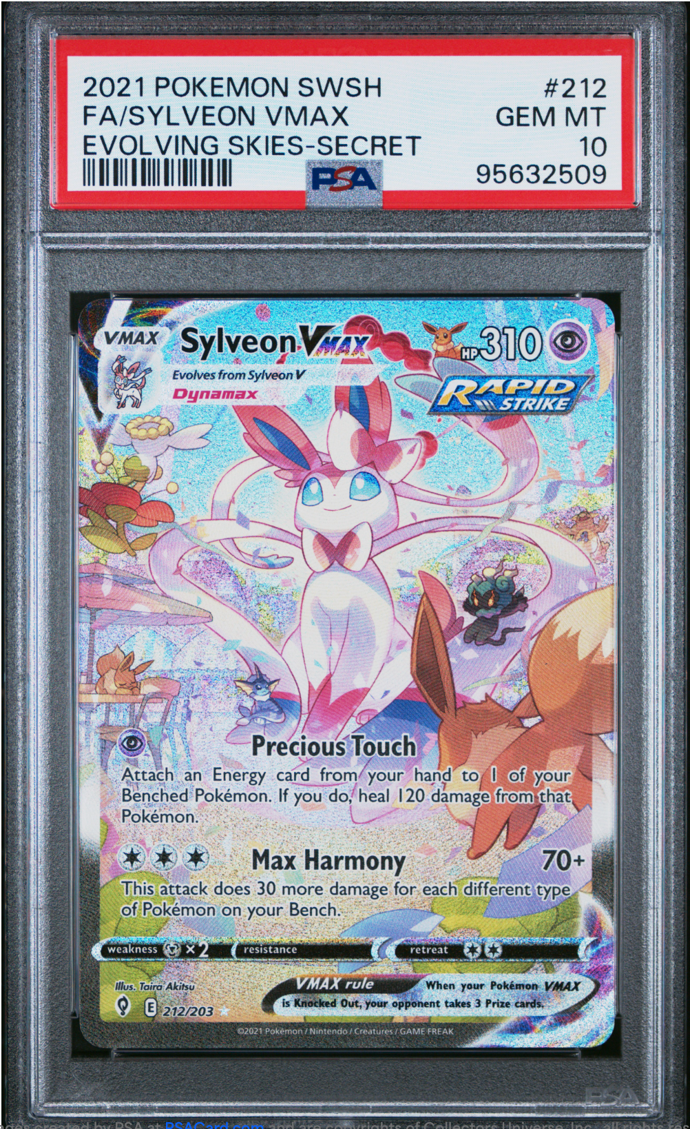 PSA 10 2021 SYLVEON VMAX (212/203)