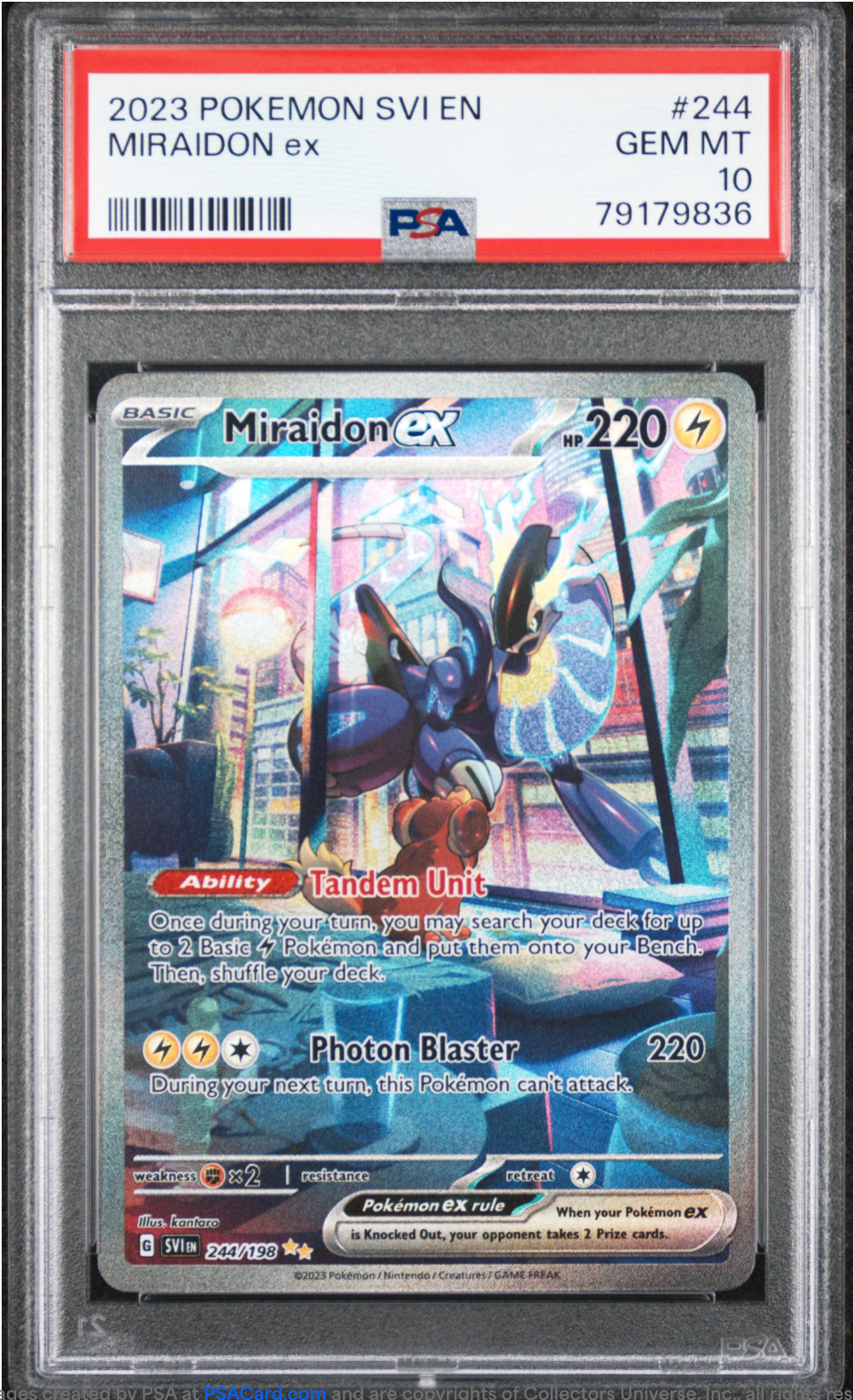 PSA 10 2023 MIRAIDON EX (244/198)