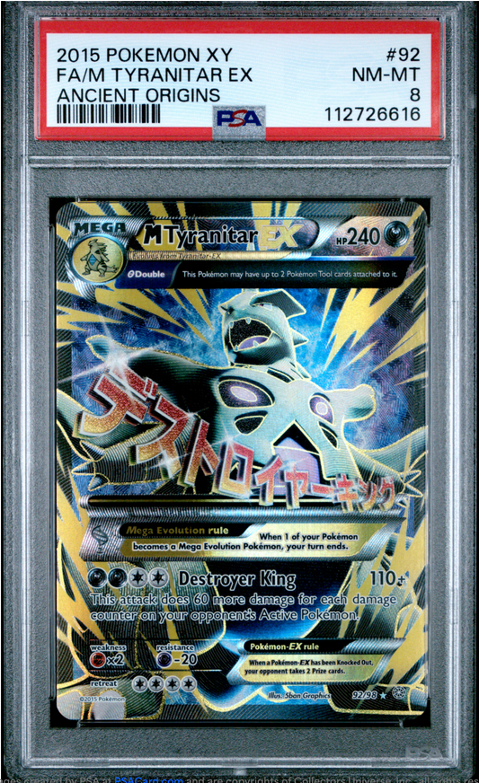 PSA 8 2015 TYRANITAR EX (92/98)