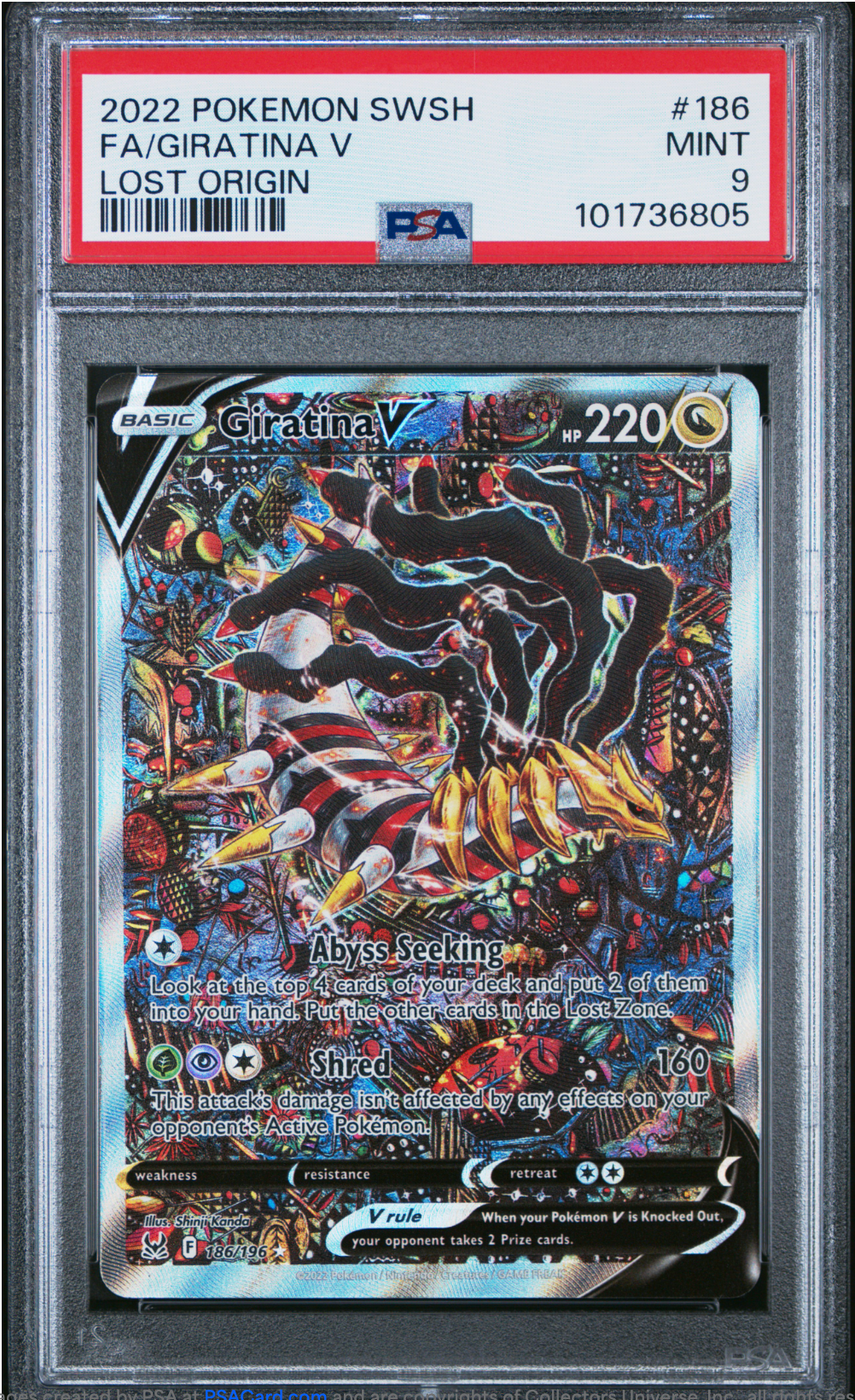 PSA 9 2022 GIRATINA V (186/196)