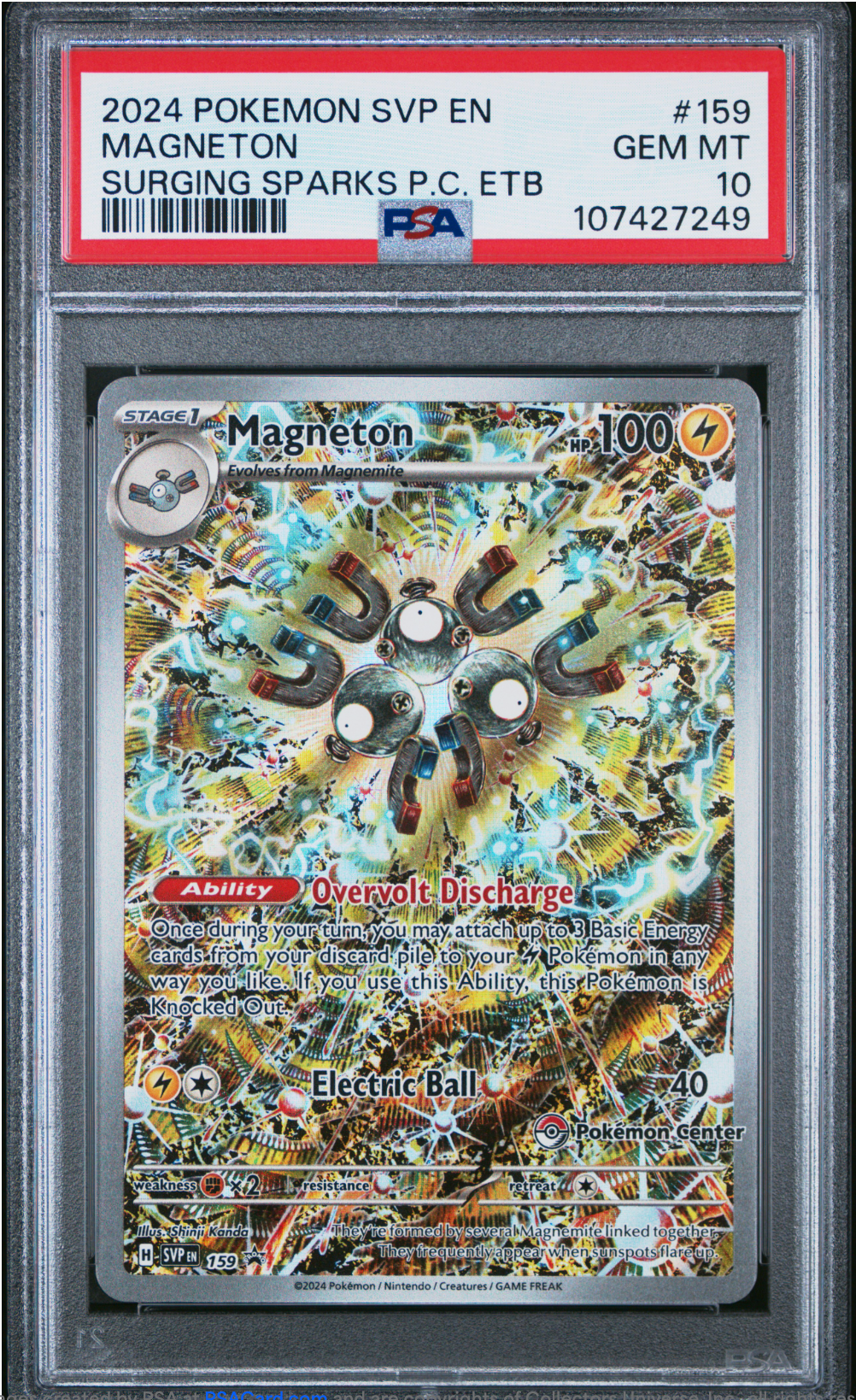 PSA 10 2024 MAGNETON POKEMON CENTRE (159)