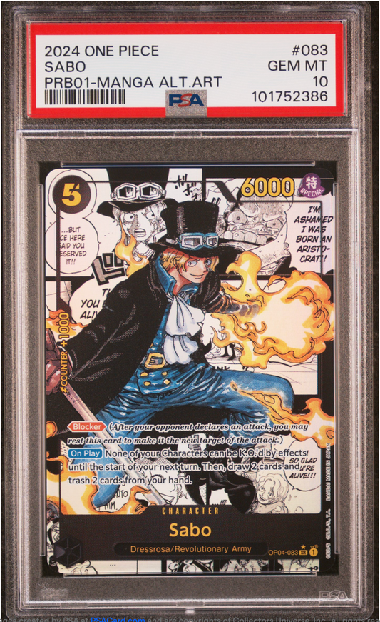 PSA 10 2024 SABO PRB01 MANGA (OP04-083)