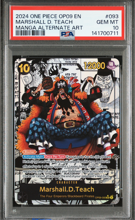 PSA 10 2024 MARSHALL D TEACH MANGA (OP09-093)