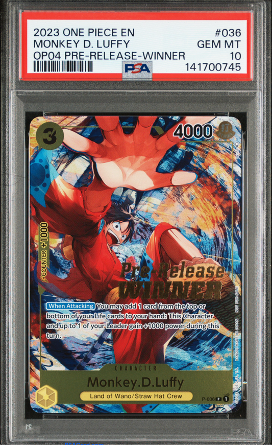 PSA 10 2023 MONKEY D LUFFY (P-036)