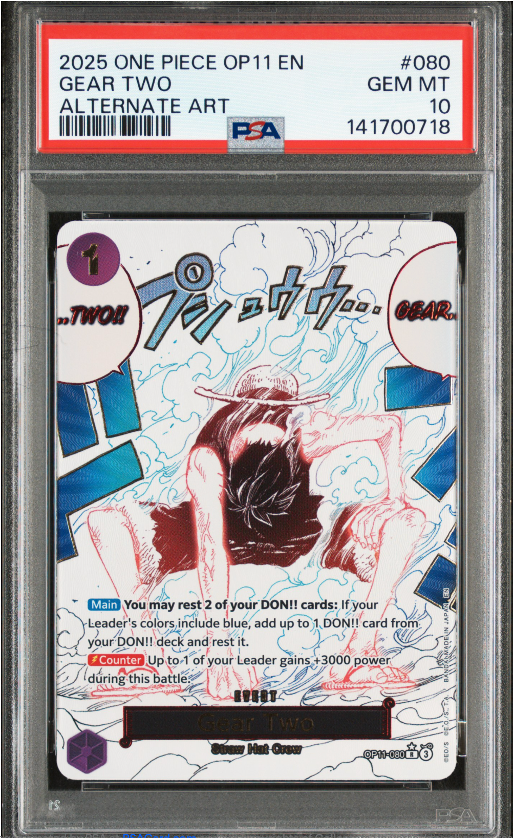 PSA 10 2025 GEAR TWO (OP11-080)