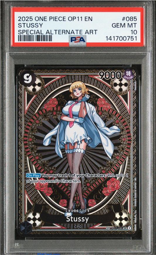 PSA 10 2025 STUSSY (OP07-085)