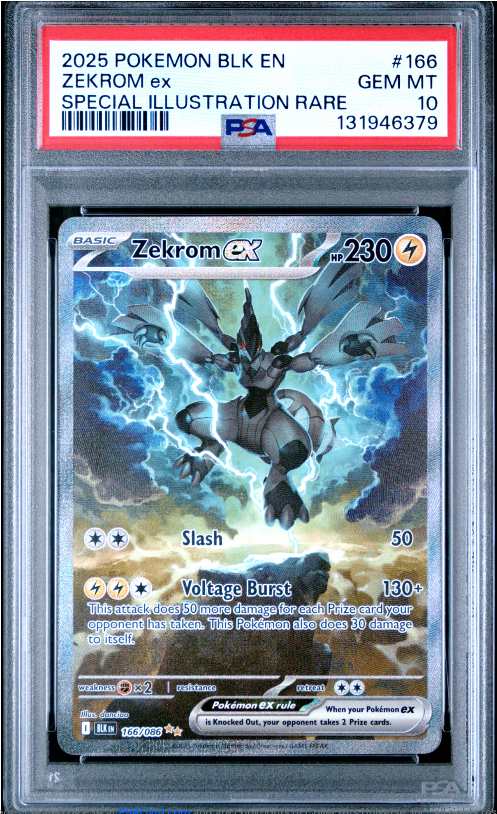 PSA 10 2025 ZEKROM EX (166/086)