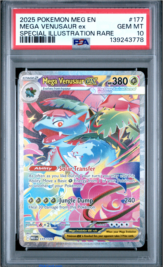 PSA 10 2025 MEGA VENUSAUR EX (177/132)