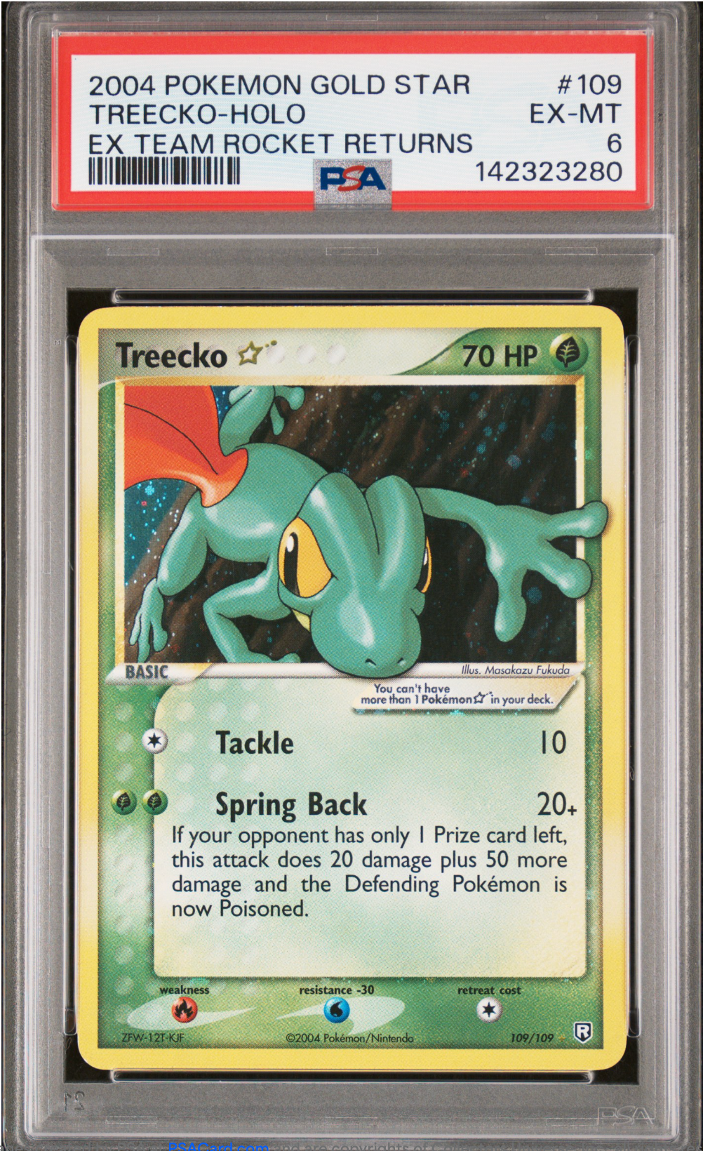 PSA 6 2004 TREECKO GOLD STAR (109/109)