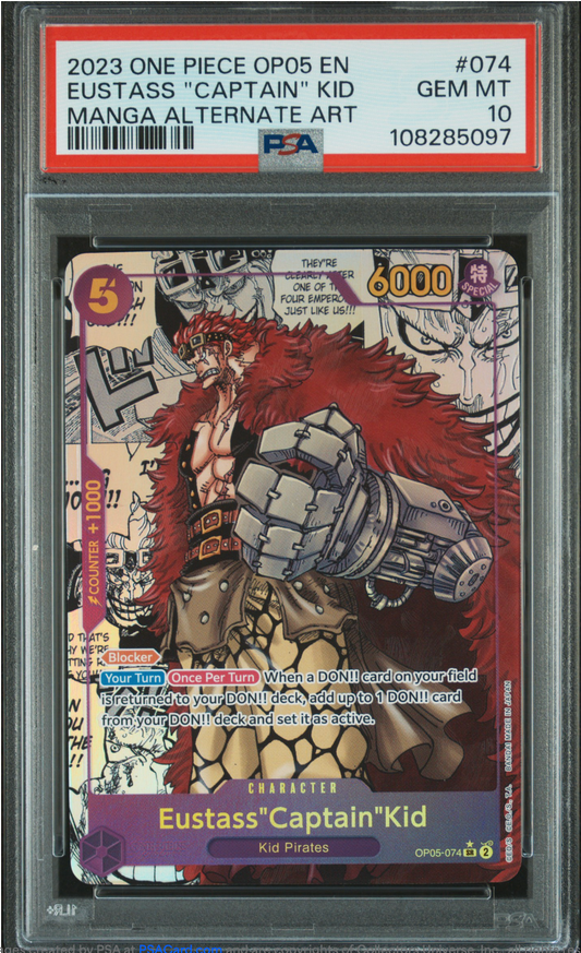 PSA 10 2023 EUSTASS CAPTAIN KID(OP05-074)