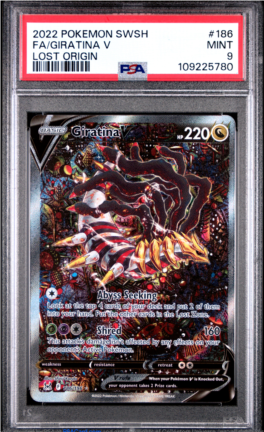 PSA 9 2022 GIRATINA V (186/196)