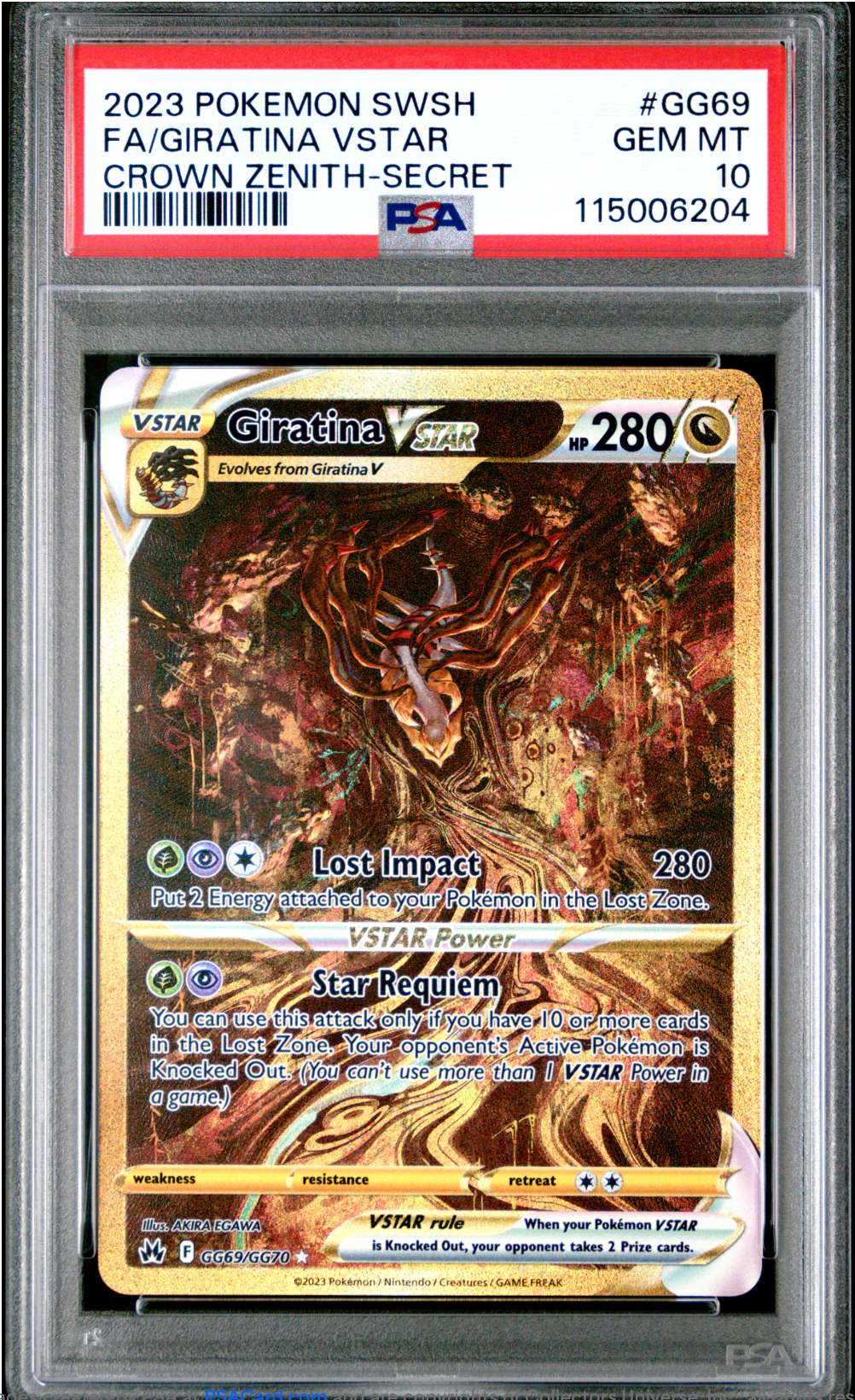 PSA 10 2023 GIRATINA VSTAR (GG69/GG70)