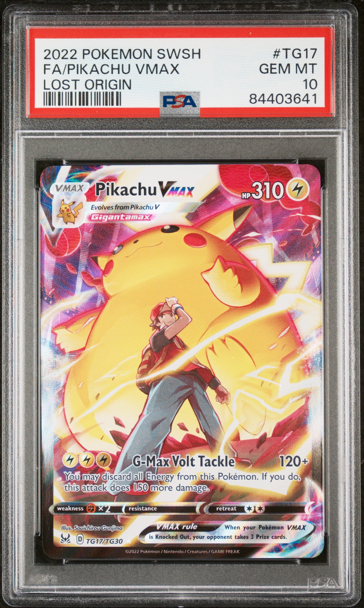 PSA 10 2022 PIKACHU VMAX TG17 LOST ORIGIN