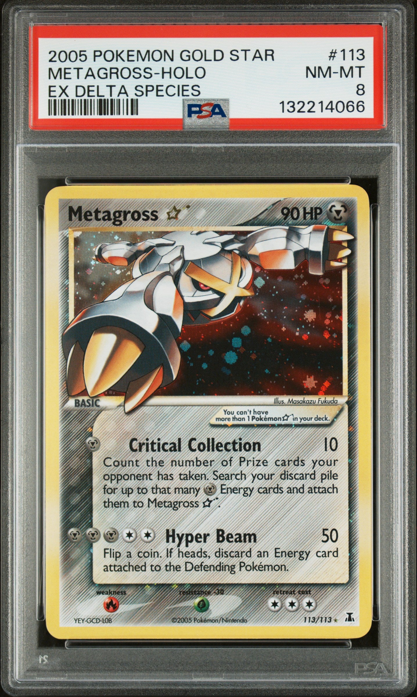 PSA 8 2005 METAGROSS HOLO 113 DELTA SPECIES