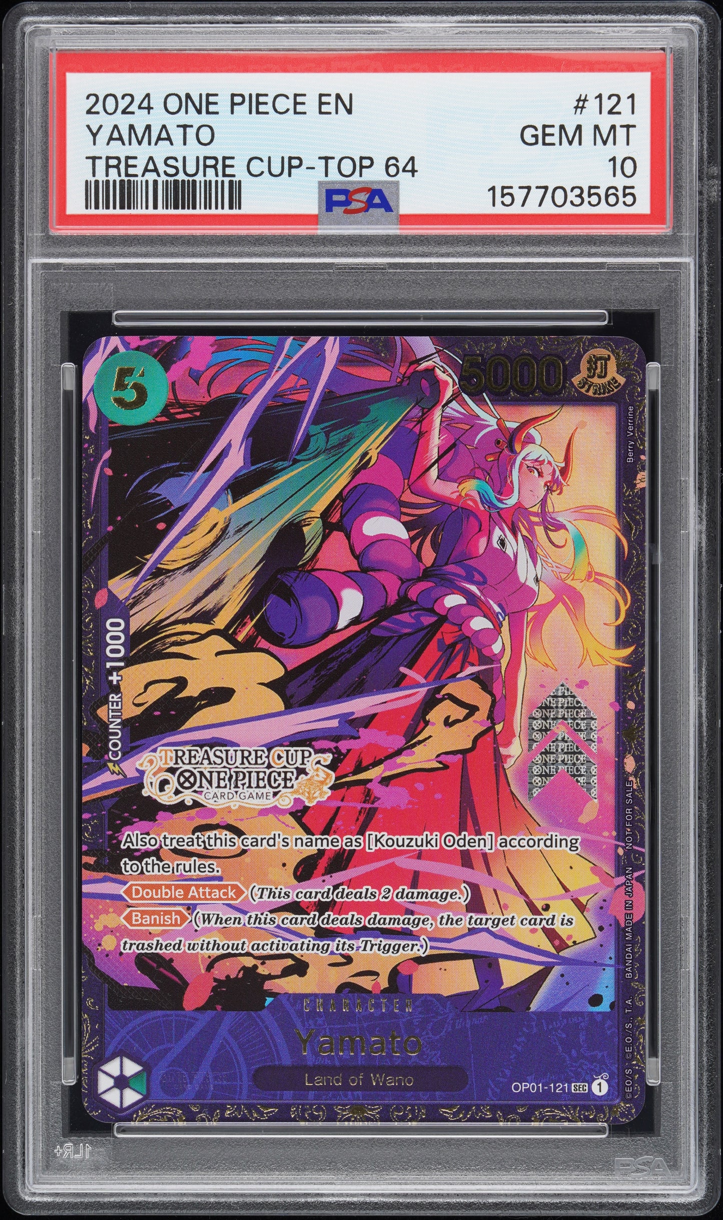 PSA 10 2024 YAMATO 121 ONE PIECE PROMO