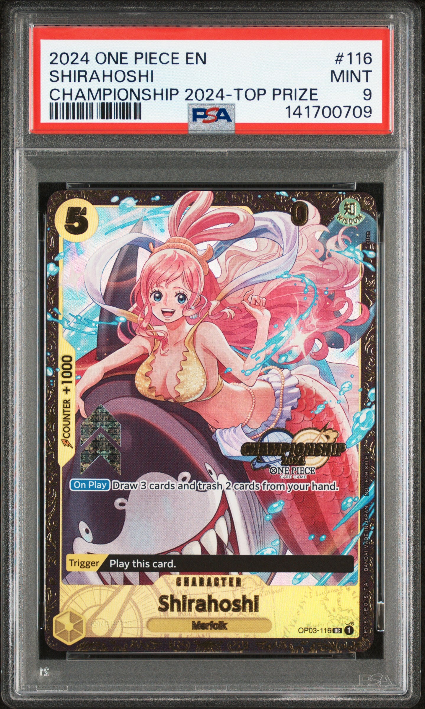 PSA 9 2024 SHIRAHOSHI 116 ONE PIECE PROMOS