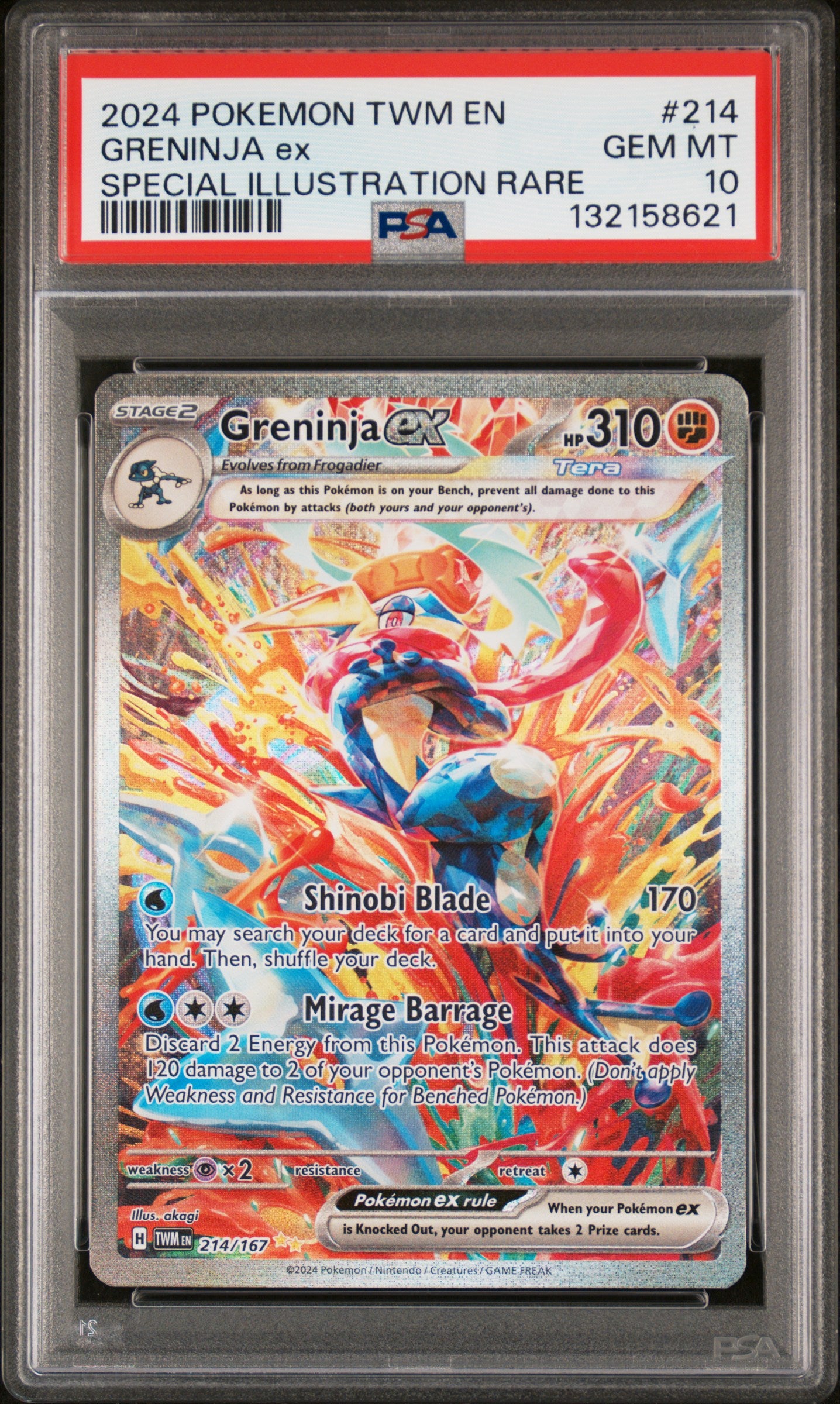 PSA 10 2024 GRENINJA EX 214 TWM EN-TWILIGHT MASQUERADE