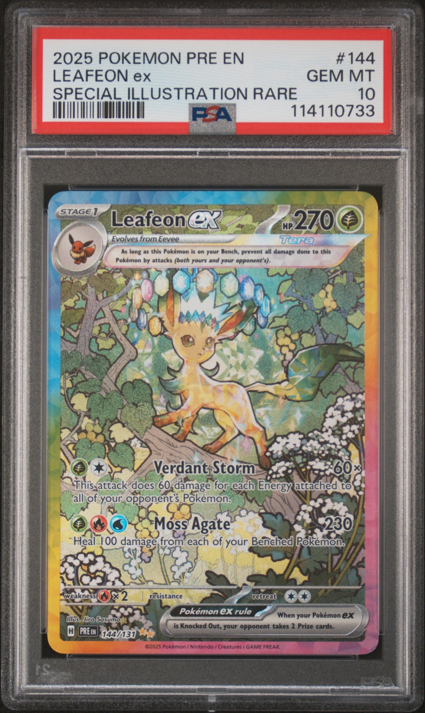 PSA 10 2025 LEAFEON EX 144/131 PRISMATIC EVOLUTIONS