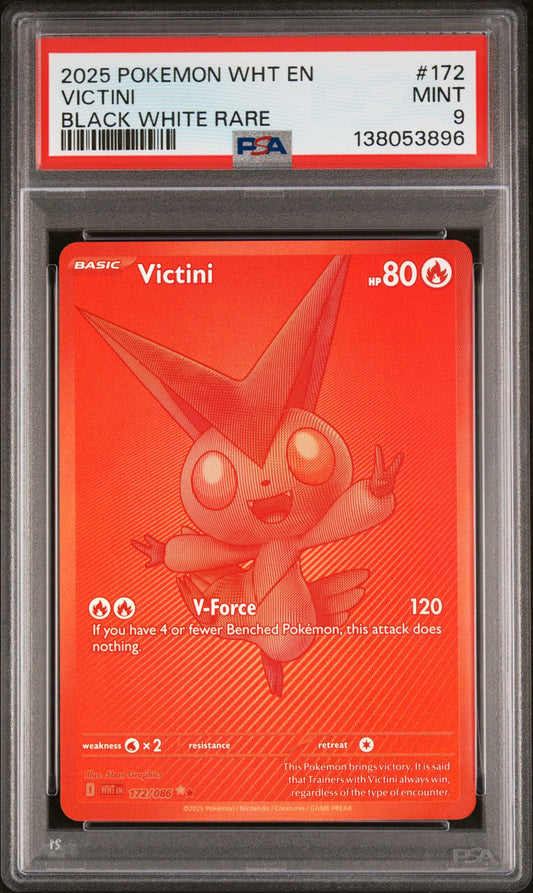 PSA 9 2025 VICTINI 172 WHT EN-WHITE FLARE
