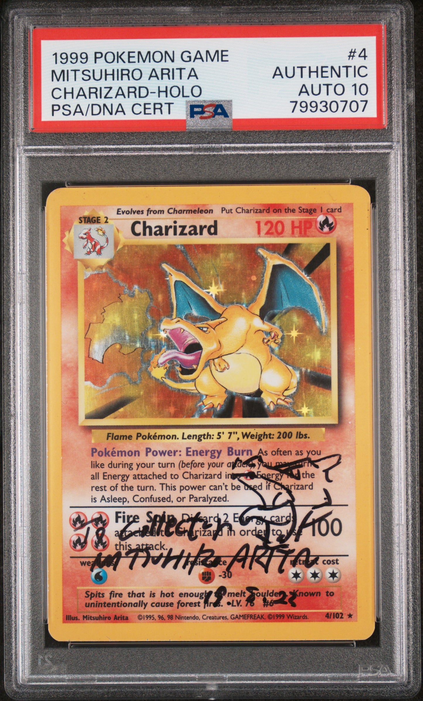 PSA PSA 1999 CHARIZARD HOLO 4 GAME