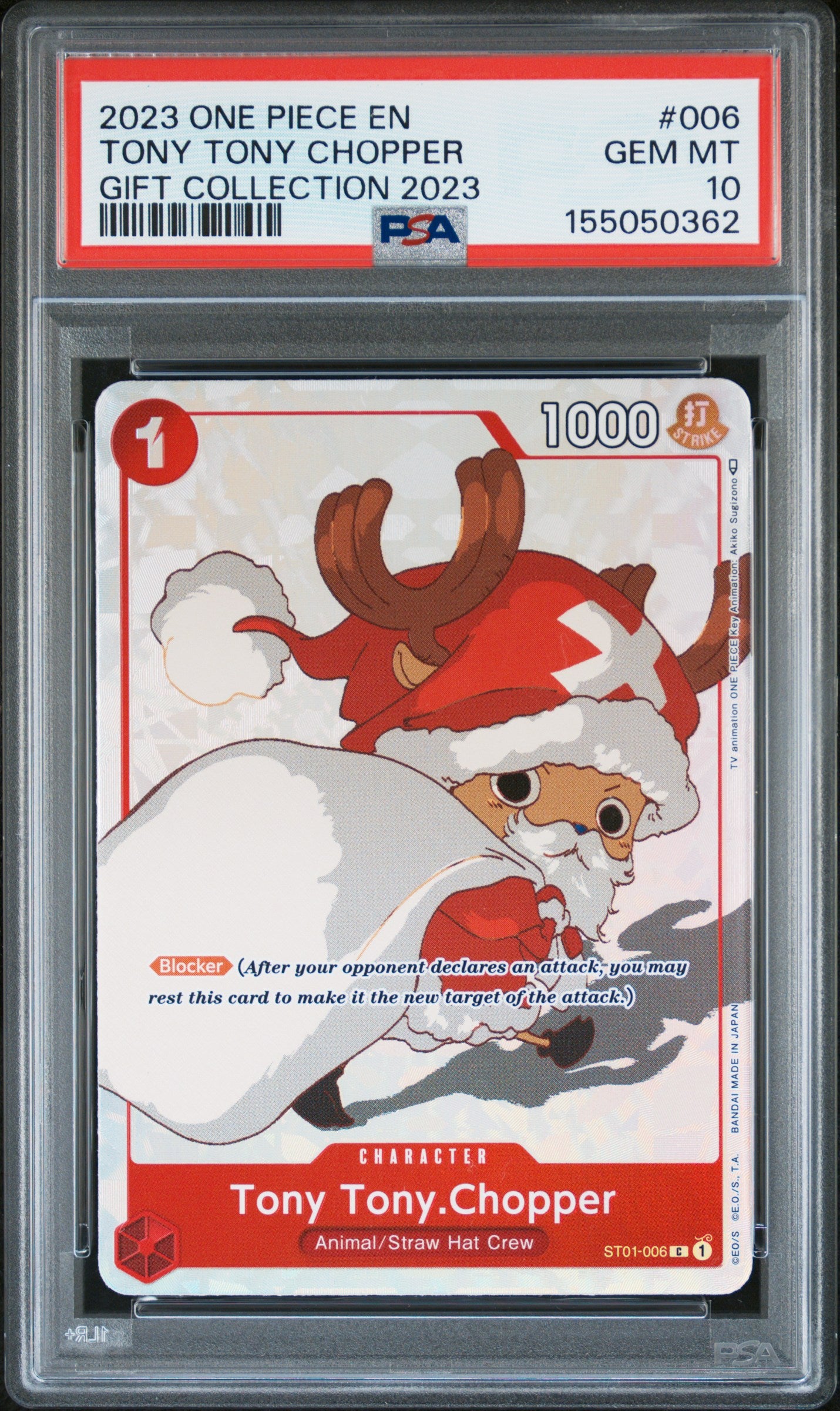 PSA 10 2023 TONY TONY CHOPPER 006 ONE PIECE GIFT COLLECTION 2023