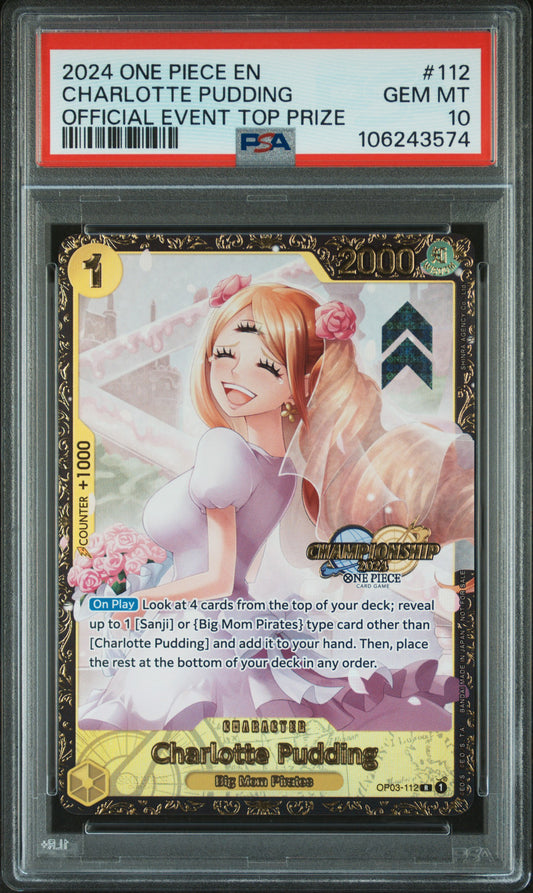 PSA 10 2024 CHARLOTTE PUDDING 112 ONE PIECE PROMO