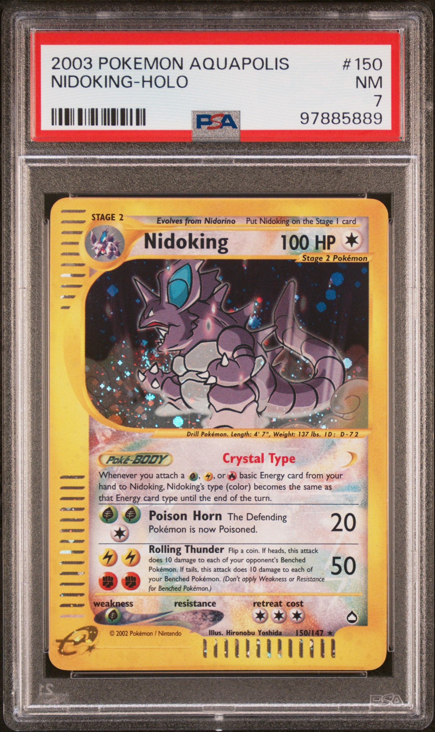 PSA 7 2003 NIDOKING HOLO 150 AQUAPOLIS