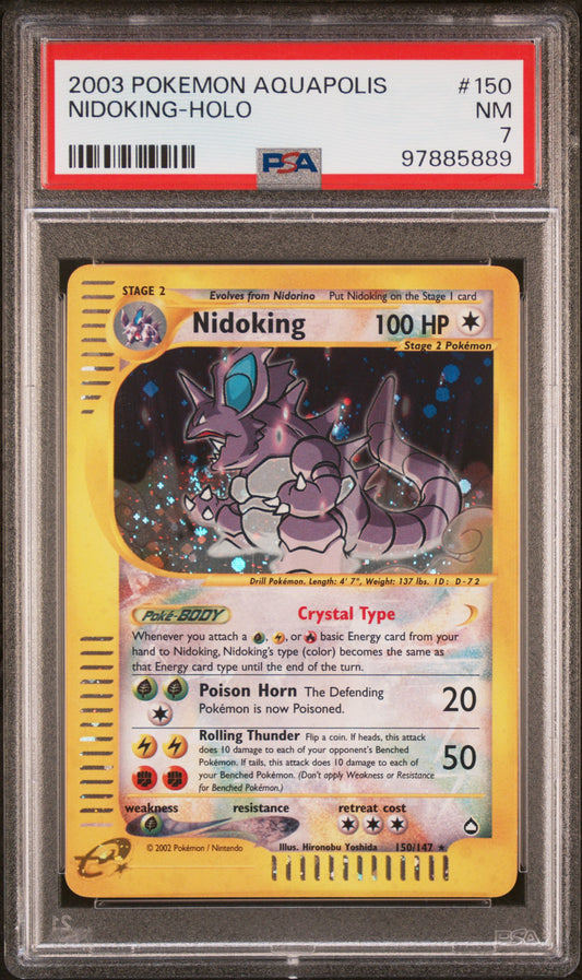 PSA 7 2003 NIDOKING HOLO 150 AQUAPOLIS