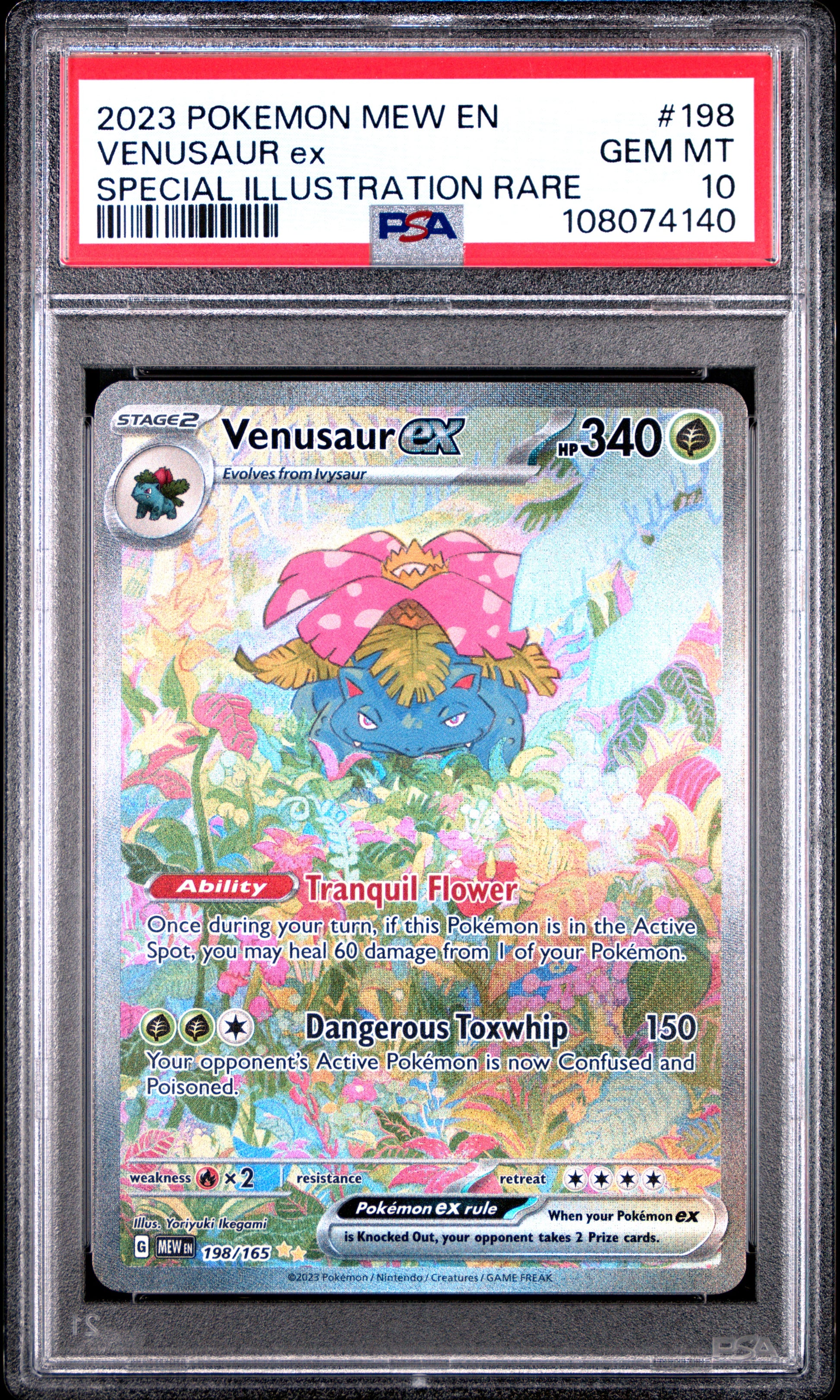 PSA 10 2023 VENUSAUR EX 198/165 151