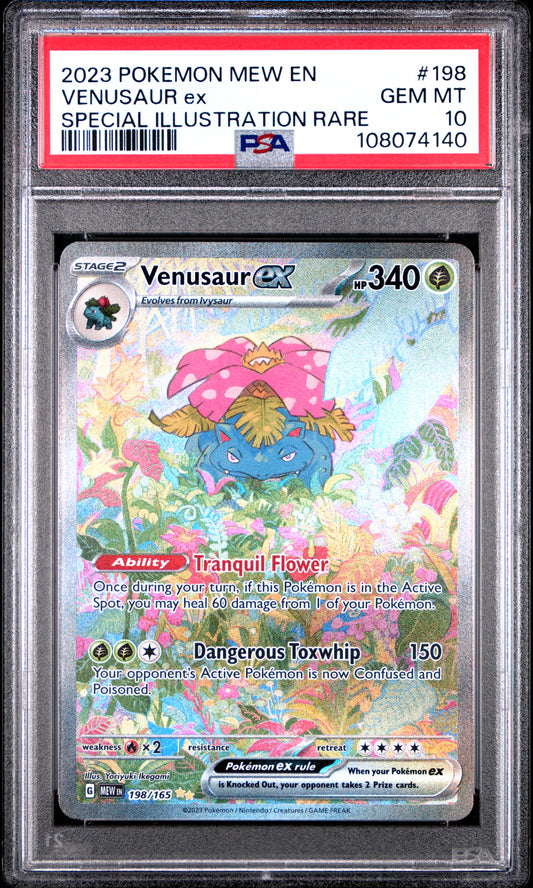PSA 10 2023 VENUSAUR EX 198/165 151