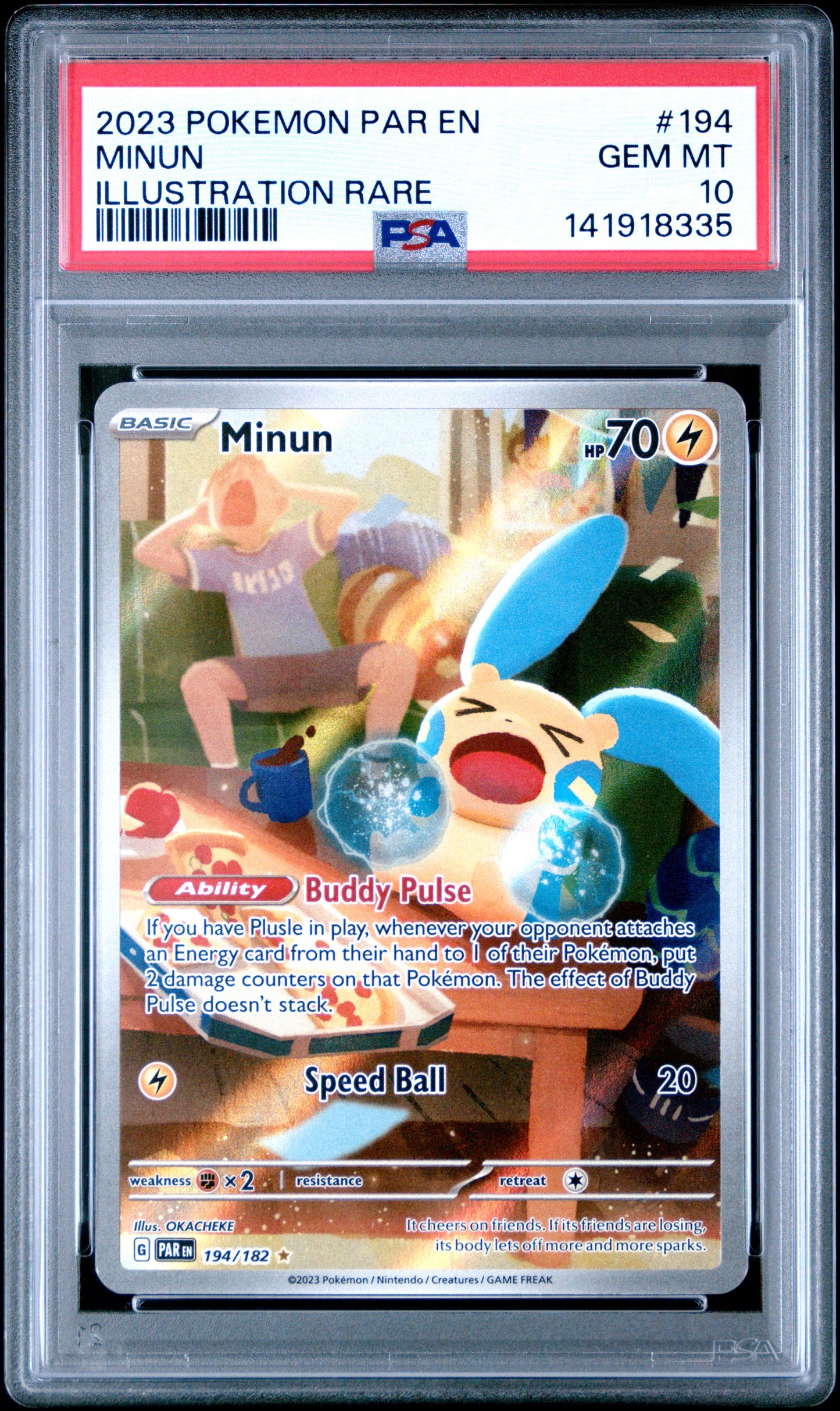 PSA 10 2023 MINUN 194 PAR EN-PARADOX RIFT