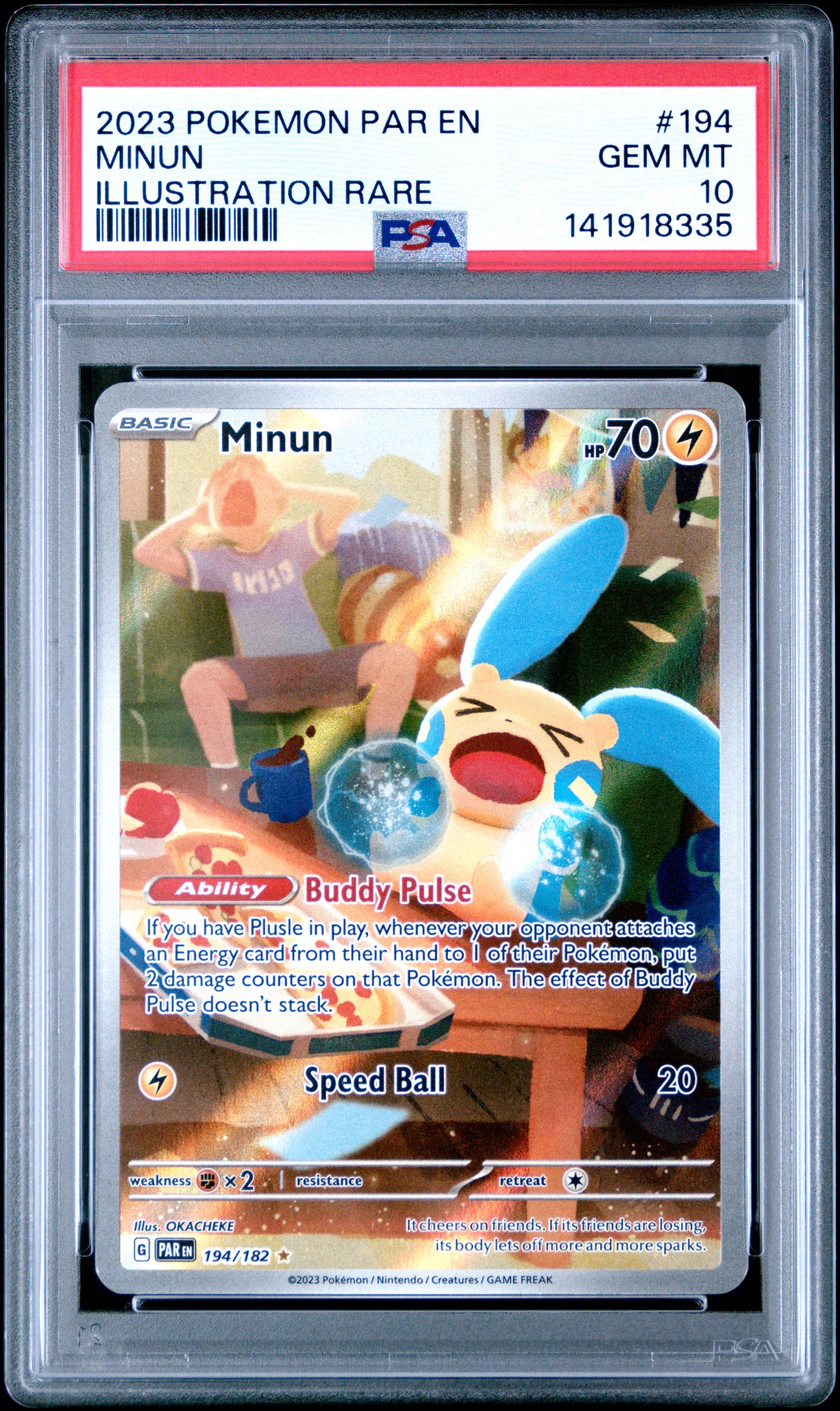PSA 10 2023 MINUN 194 PAR EN-PARADOX RIFT